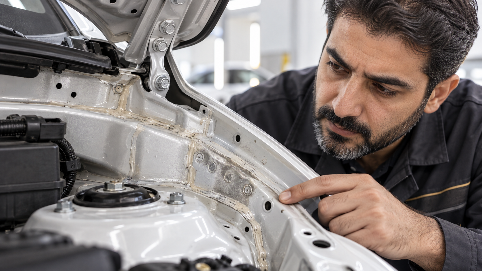 بررسی جوش غیرعادی و درزگیر متفاوت در بدنه خودرو